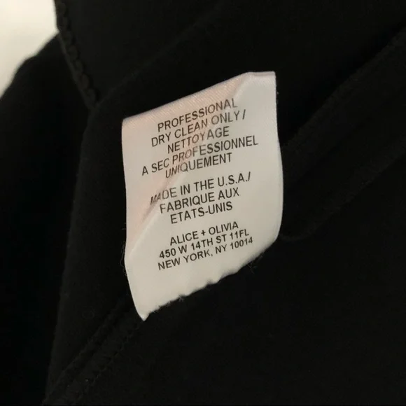 Alice + Olivia Dress Peplum Cap Sleeve Black Size 8 - Picture 10 of 10